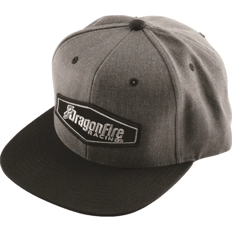 DragonFire Racing Hat Dfr Flatbill Gry/Blk DragonFire Racing Hat Dfr Flatbill Gry/Blk