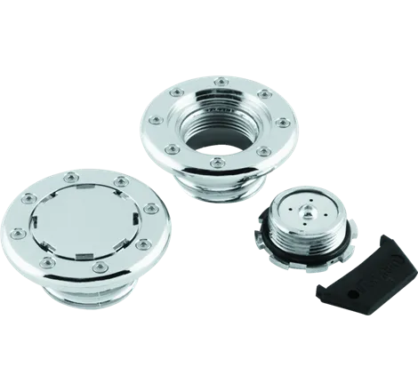 Kuryakyn Flush Mount Gas Caps Non-Vented Chrome