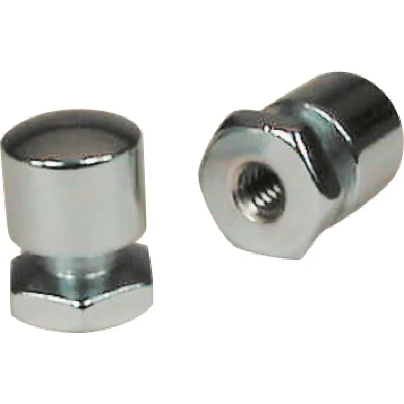 Mustang Solo Mounting Nuts (Pair) - Chrome Mustang Solo Mounting Nuts (Pair) - Chrome