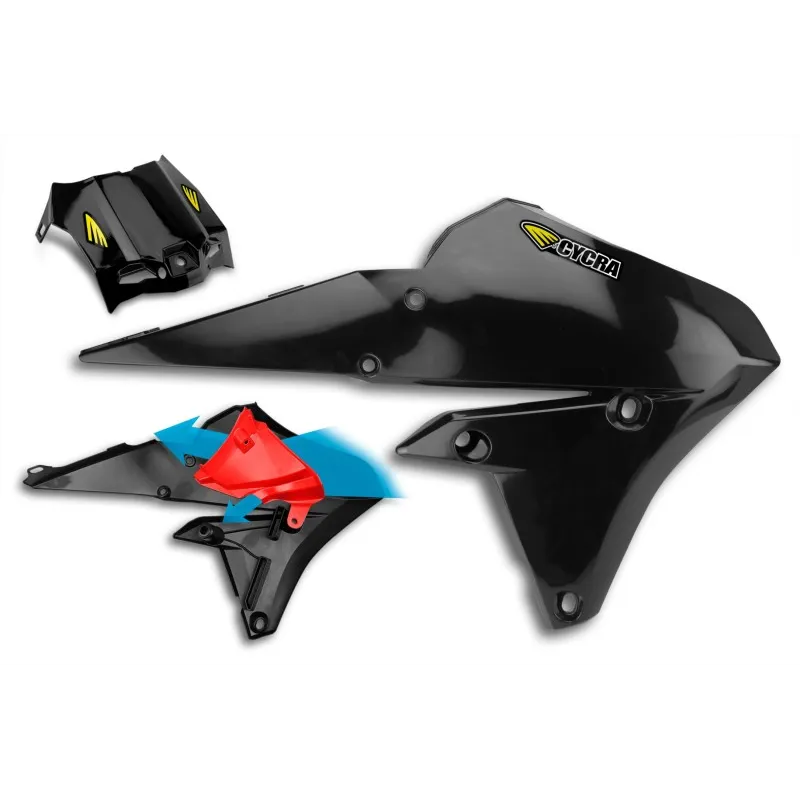 Cycra 15-19 Yamaha WR250F Powerflow Radiator Shrouds - Black Cycra 15-19 Yamaha WR250F Powerflow Radiator Shrouds - Black