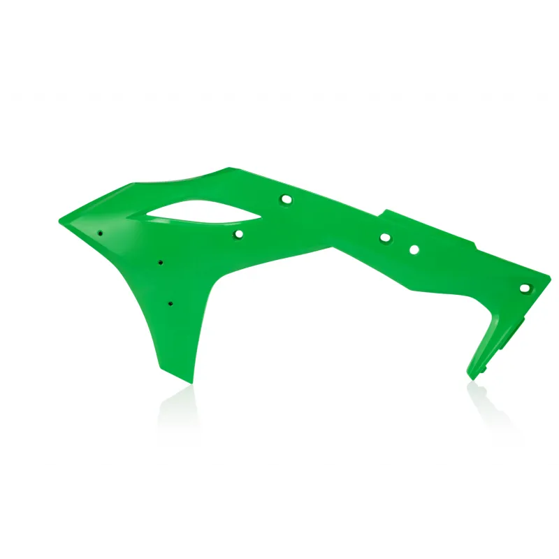 Cycra 17-20 Kawasaki KX250F Powerflow Radiator Shrouds - OEM Green Cycra 17-20 Kawasaki KX250F Powerflow Radiator Shrouds - OEM Green
