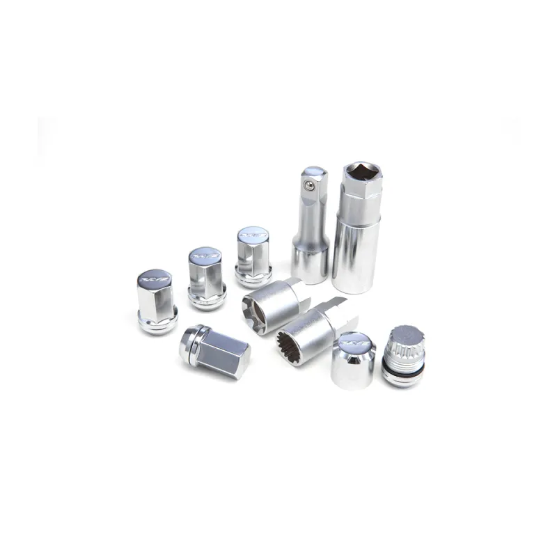 Rays M12x1.50 19mm Hex w/ 2 Piece Double Lock Nut Set - Chrome Rays M12x1.50 19mm Hex w/ 2 Piece Double Lock Nut Set - Chrome