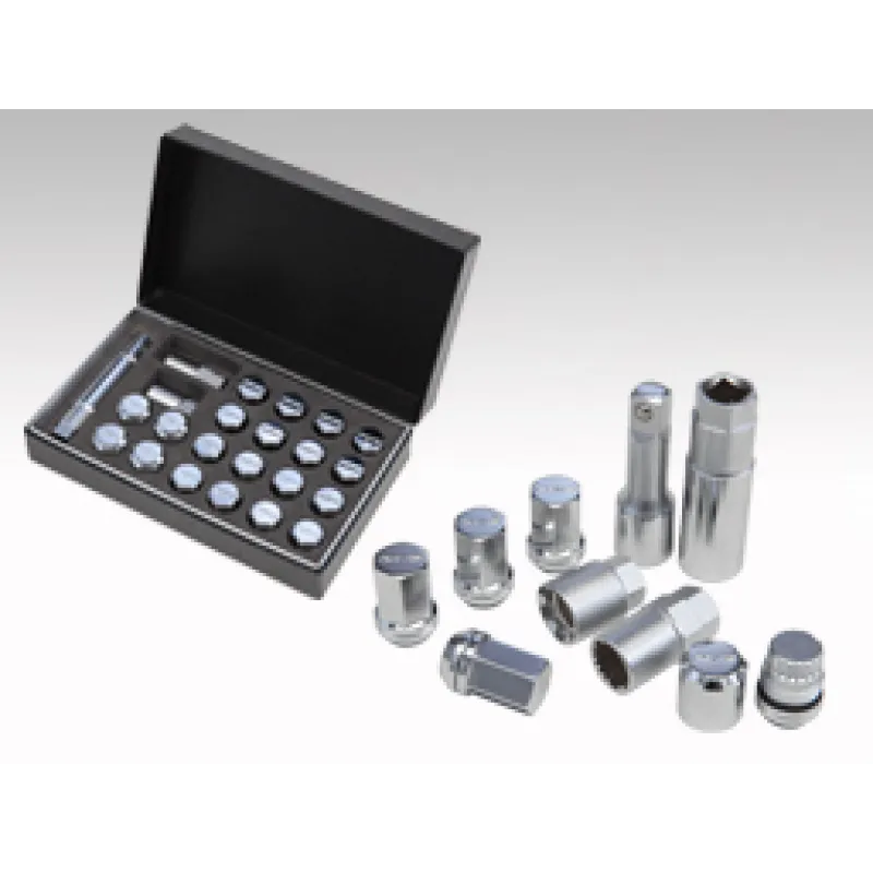 Rays M12x1.25 19mm Hex w/ 2 Piece Double Lock Nut Set - Chrome Rays M12x1.25 19mm Hex w/ 2 Piece Double Lock Nut Set - Chrome