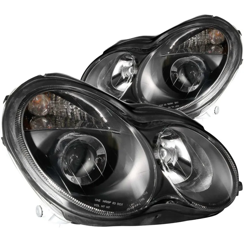 ANZO 2001-2007 Mercedes Benz C Class W203 Projector Headlights Black ANZO 2001-2007 Mercedes Benz C Class W203 Projector Headlights Black