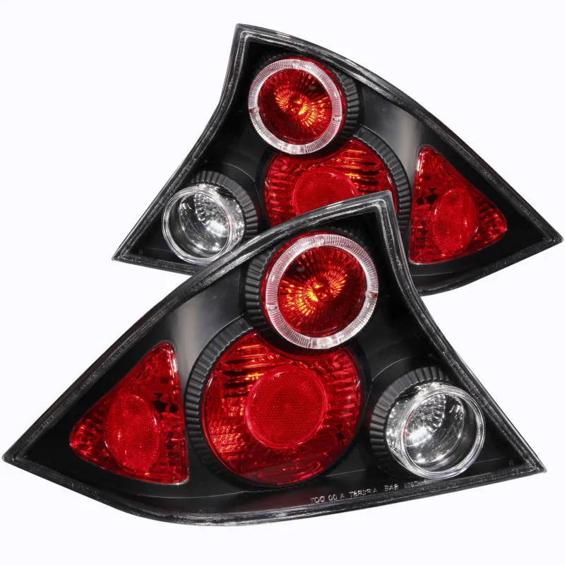 ANZO 2001-2003 Honda Civic Taillights Black w/ Halo ANZO 2001-2003 Honda Civic Taillights Black w/ Halo