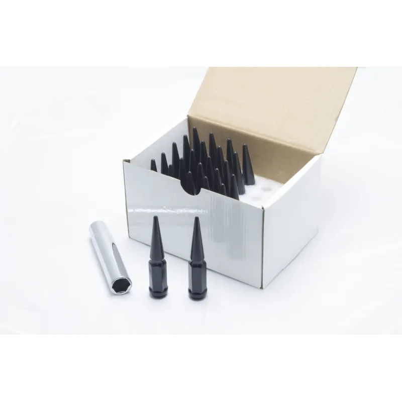 Wheel Mate Spiked Lug Nuts Set of 24 - Black 14x1.50 Wheel Mate Spiked Lug Nuts Set of 24 - Black 14x1.50