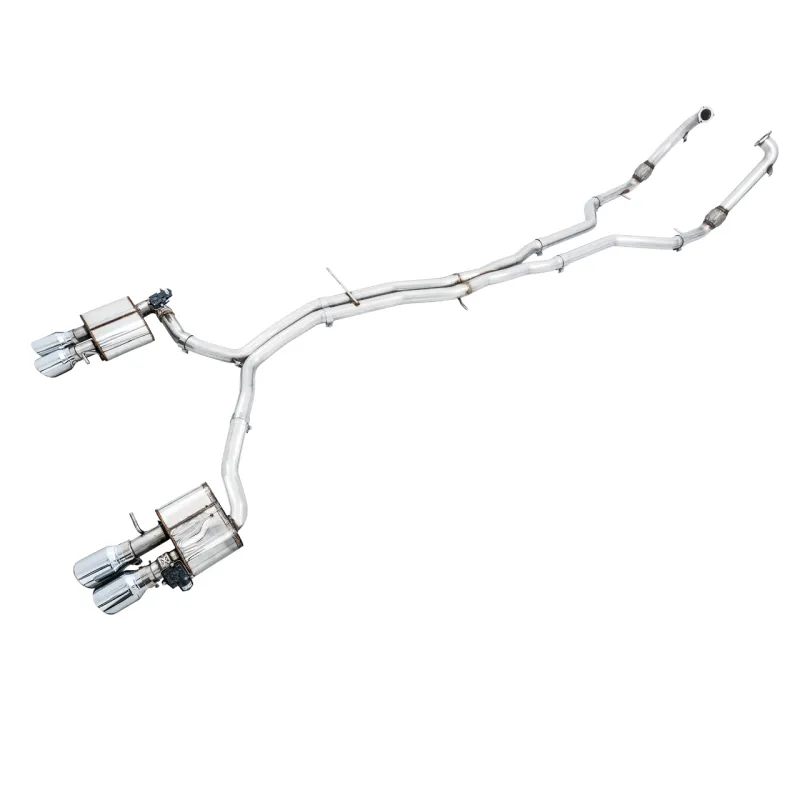 AWE Tuning Audi B9 S4 SwitchPath Exhaust - Non-Resonated (Silver 102mm Tips) AWE Tuning Audi B9 S4 SwitchPath Exhaust - Non-Resonated (Silver 102mm Tips)