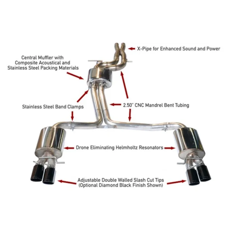 AWE Tuning Audi B8.5 S4 3.0T Touring Edition Exhaust System - Diamond Black Tips (102mm) AWE Tuning Audi B8.5 S4 3.0T Touring Edition Exhaust System - Diamond Black Tips (102mm)