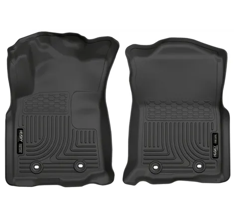 Husky Liners 2018 Toyota Tacoma Double Cab w/ Standard Trans WeatherBeater Black Front Floor Liners