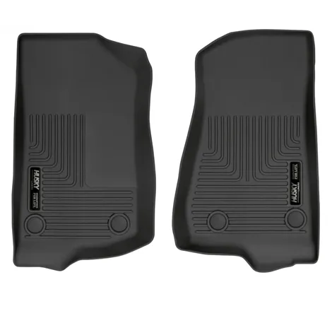 Husky Liners 19-24 Jeep Wrangler JL/JLU WeatherBeater Front Row Black Floor Liners