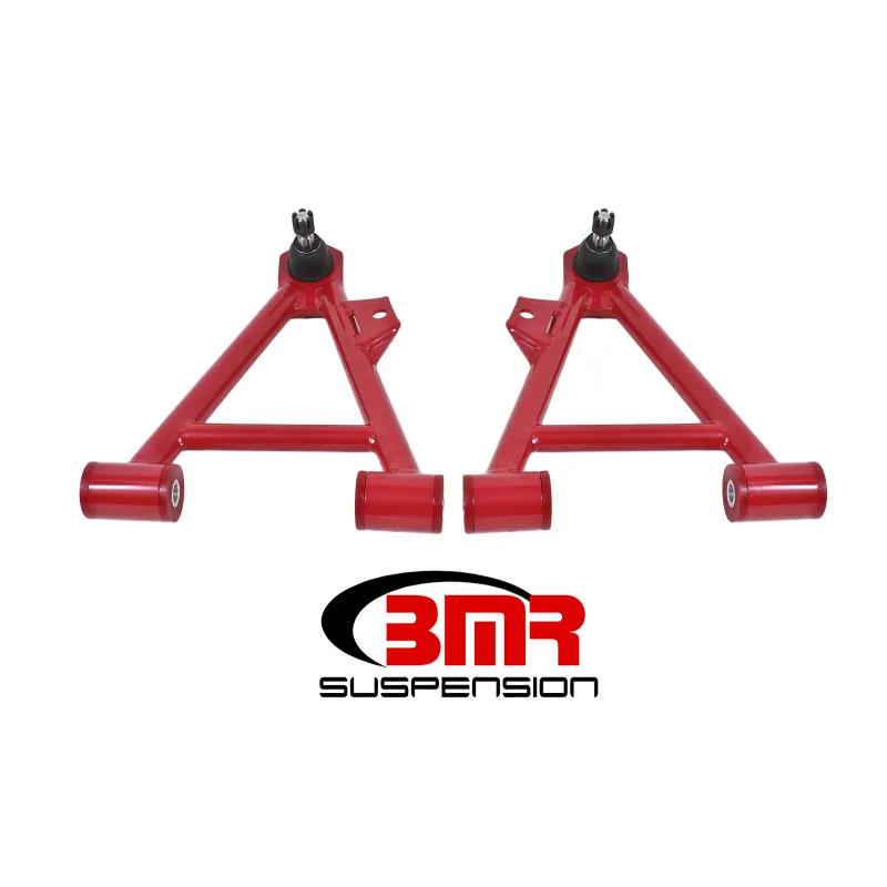 BMR 94-04 Mustang Lower Non-Adj. A-Arms (Coilover Only) w/ STD. Ball Joint (Poly) - Red BMR 94-04 Mustang Lower Non-Adj. A-Arms (Coilover Only) w/ STD. Ball Joint (Poly) - Red