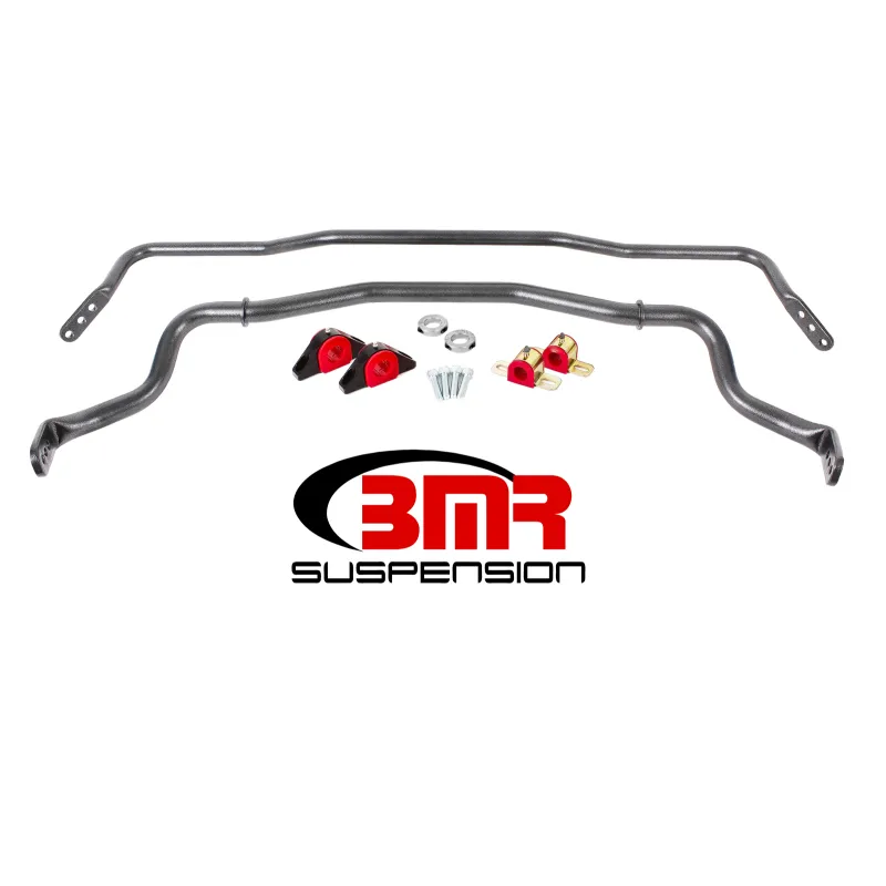 BMR 15-17 S550 Mustang Front & Rear Sway Bar Kit w/ Bushings - Black Hammertone BMR 15-17 S550 Mustang Front & Rear Sway Bar Kit w/ Bushings - Black Hammertone