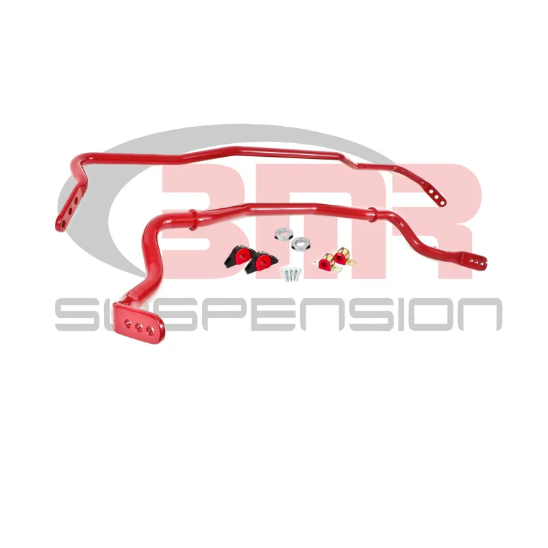 BMR 15-17 S550 Mustang Front & Rear Sway Bar Kit w/ Bushings - Red BMR 15-17 S550 Mustang Front & Rear Sway Bar Kit w/ Bushings - Red