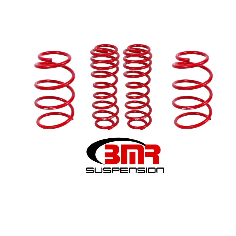 BMR 07-14 Shelby GT500 Drag Lowering Springs (Set Of 4) - Red BMR 07-14 Shelby GT500 Drag Lowering Springs (Set Of 4) - Red