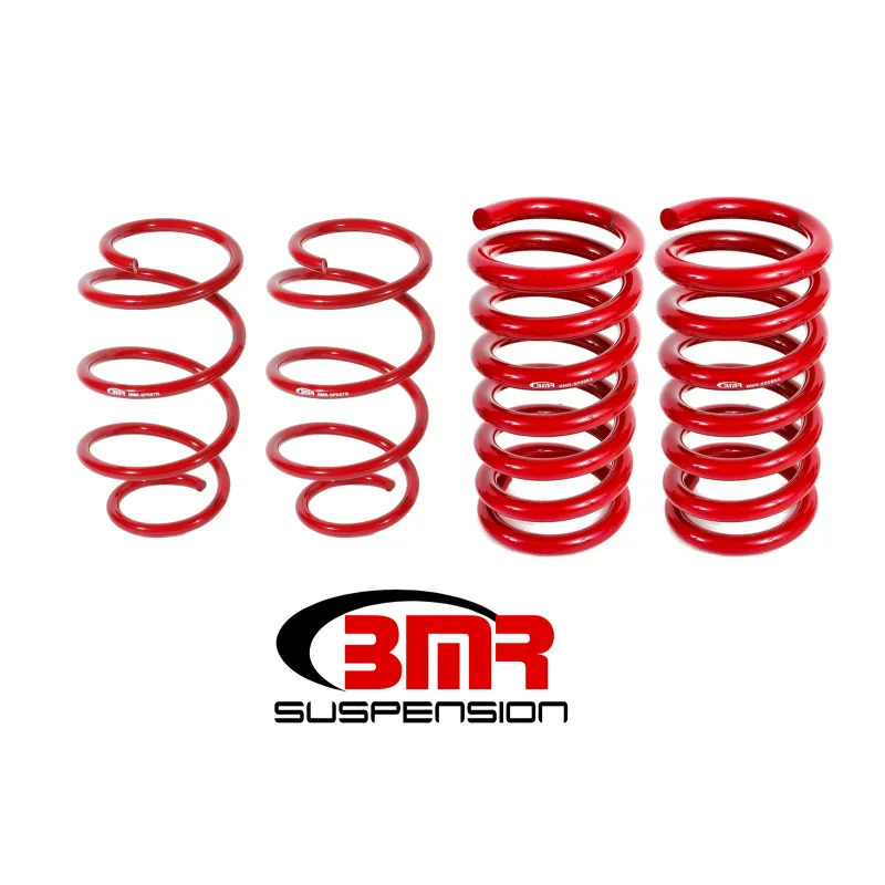 BMR 15-17 S550 Mustang Drag Version Lowering Springs (Set Of 4) - Red BMR 15-17 S550 Mustang Drag Version Lowering Springs (Set Of 4) - Red