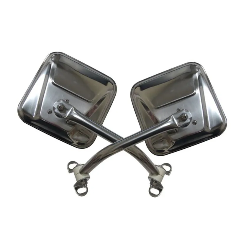 Rampage 1976-1983 Jeep CJ5 Mirror Kit - Stainless Rampage 1976-1983 Jeep CJ5 Mirror Kit - Stainless