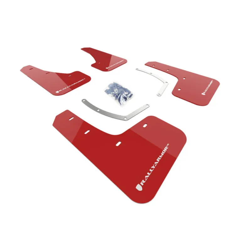 Rally Armor 18-24 Subaru Ascent Red UR Mud Flap w/White Logo Rally Armor 18-24 Subaru Ascent Red UR Mud Flap w/White Logo