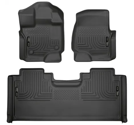 Husky Liners 15-19 F-150 SuperCab Weatherbeater Black Front & 2nd Seat Floor Liners