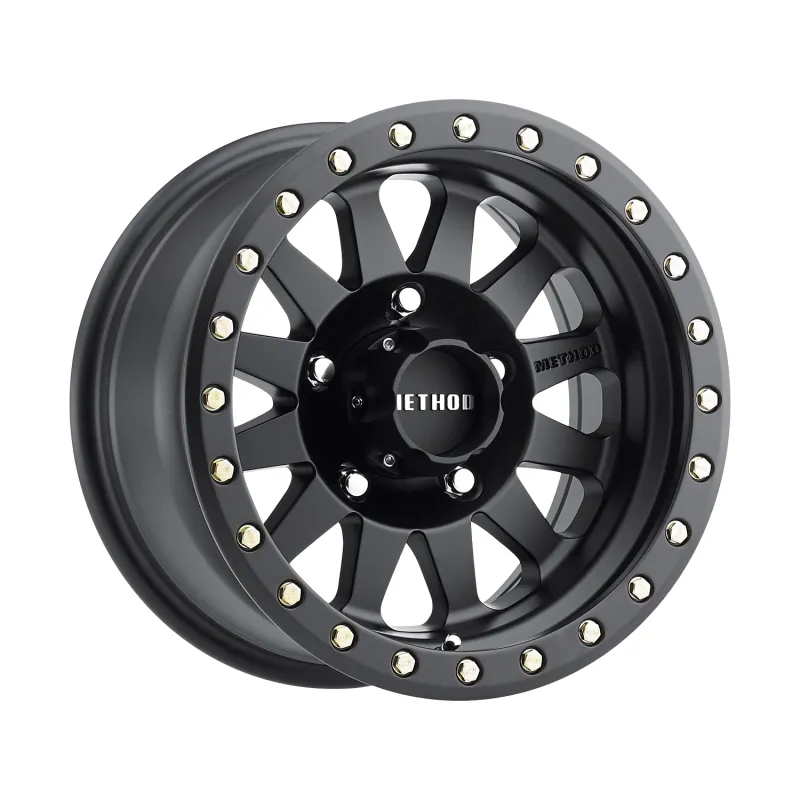 Method MR304 Double Standard 15x10 -50mm Offset 5x4.5 83mm CB Matte Black Wheel Method MR304 Double Standard 15x10 -50mm Offset 5x4.5 83mm CB Matte Black Wheel