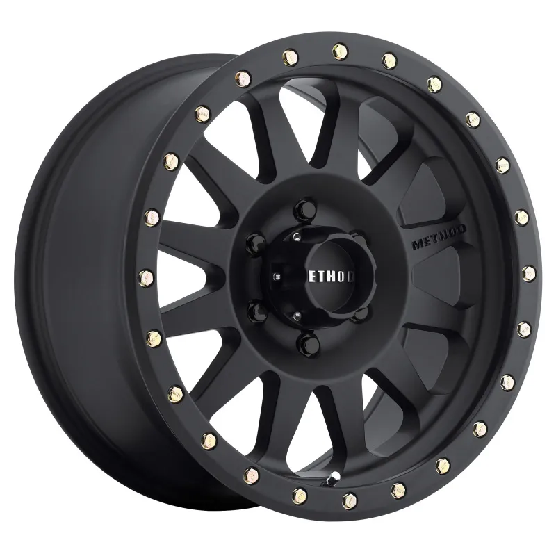 Method MR304 Double Standard 15x10 -50mm Offset 6x5.5 108mm CB Matte Black Wheel Method MR304 Double Standard 15x10 -50mm Offset 6x5.5 108mm CB Matte Black Wheel