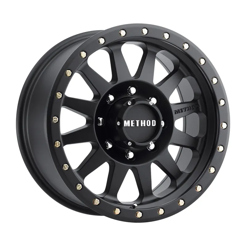 Method MR304 Double Standard 16x8 0mm Offset 8x6.5 130.81mm CB Matte Black Wheel Method MR304 Double Standard 16x8 0mm Offset 8x6.5 130.81mm CB Matte Black Wheel