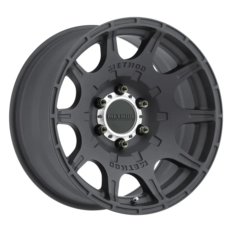 Method MR308 Roost 18x9 +18mm Offset 6x5.5 106.25mm CB Matte Black Wheel Method MR308 Roost 18x9 +18mm Offset 6x5.5 106.25mm CB Matte Black Wheel