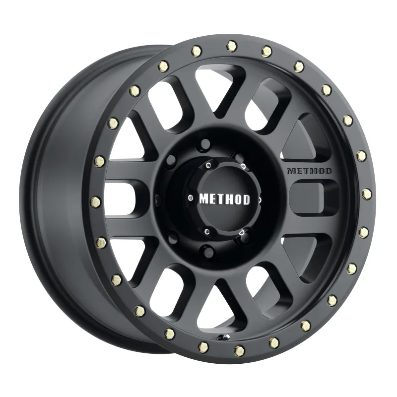 Method MR309 Grid 17x8.5 0mm Offset 8x180 130.81mm CB Matte Black Wheel Method MR309 Grid 17x8.5 0mm Offset 8x180 130.81mm CB Matte Black Wheel