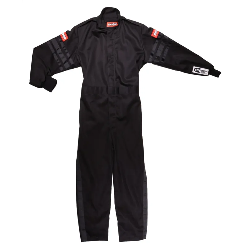 RaceQuip Black Trim SFI-1 JR. Suit - KMedium RaceQuip Black Trim SFI-1 JR. Suit - KMedium