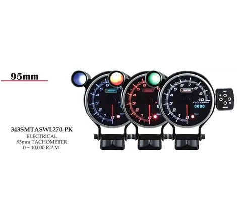 Prosport 95mm Analogue Tachometer with LED Display Prosport - 1