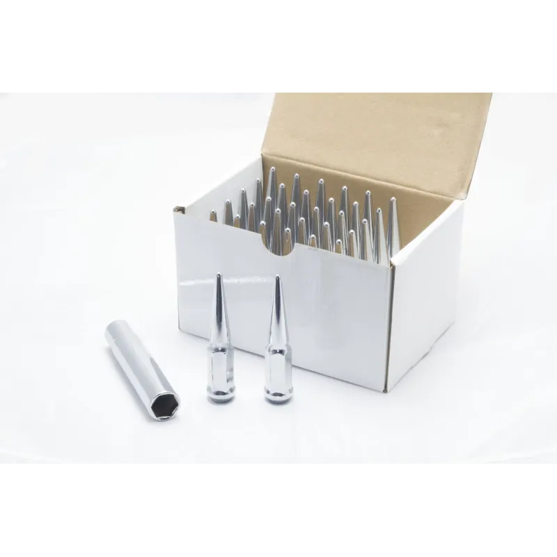 Wheel Mate Spiked Lug Nuts Set of 32 - Chrome 9/16in Wheel Mate Spiked Lug Nuts Set of 32 - Chrome 9/16in
