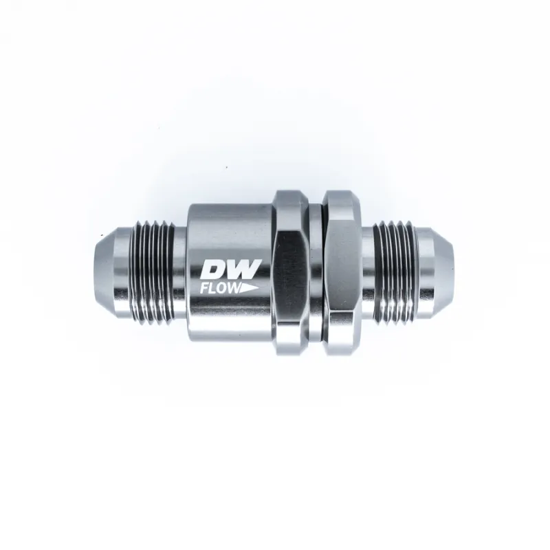DeatschWerks 8AN Male Flare + 8AN Male Flare One Way Check Valve DeatschWerks 8AN Male Flare + 8AN Male Flare One Way Check Valve