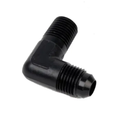 Aeromotive Fitting Elbow 1/4in-MNPT to AN-06 90-Deg Black
