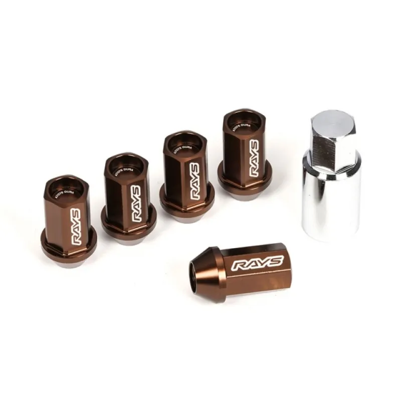 Rays Dura-Nut L42 Straight Type 14X1.50 - 16 Lug + 4 Lock Set - Bronze Rays Dura-Nut L42 Straight Type 14X1.50 - 16 Lug + 4 Lock Set - Bronze