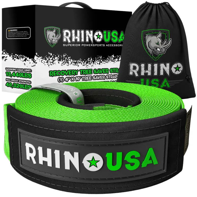 Rhino USA Recovery Tree Saver Strap 4Inx10Ft (Green) Rhino USA Recovery Tree Saver Strap 4Inx10Ft (Green)