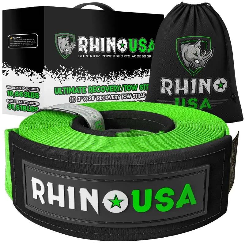 Rhino USA Recovery Tree Saver Strap 3Inx8Ft (Green) Rhino USA Recovery Tree Saver Strap 3Inx8Ft (Green)