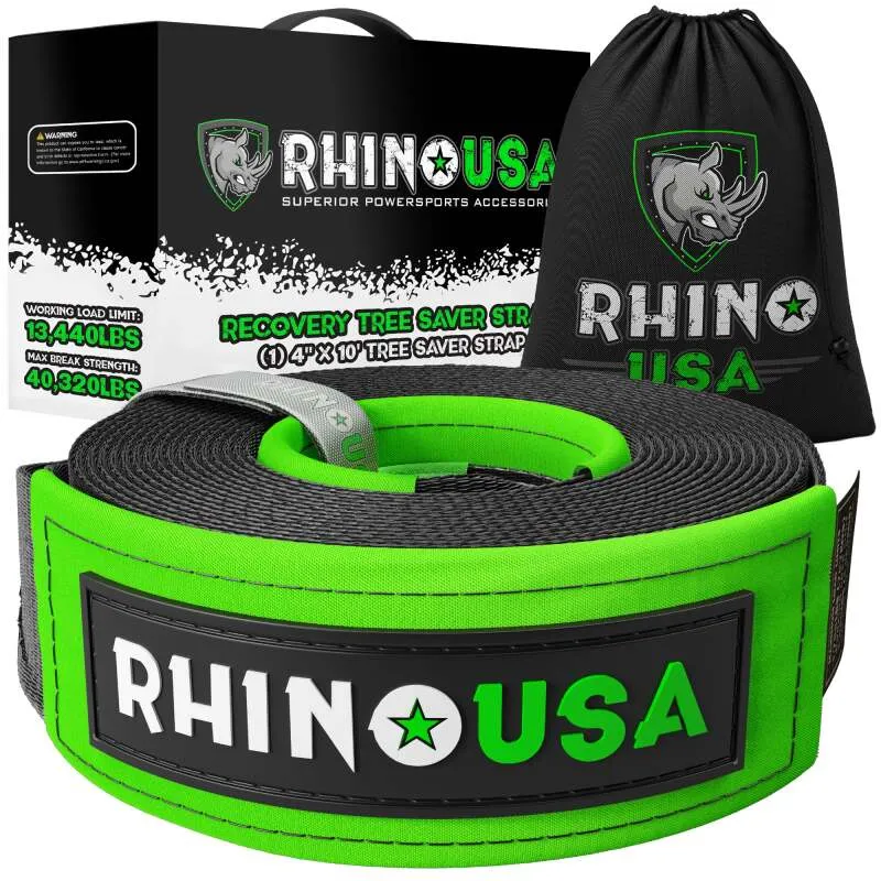 Rhino USA Recovery Tree Saver Strap 4Inx10Ft (Black) Rhino USA Recovery Tree Saver Strap 4Inx10Ft (Black)