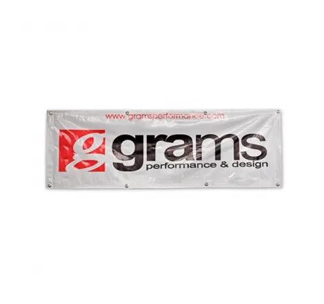 Grams Performance 60in x 20in Vinyl Shop Banner - Silver