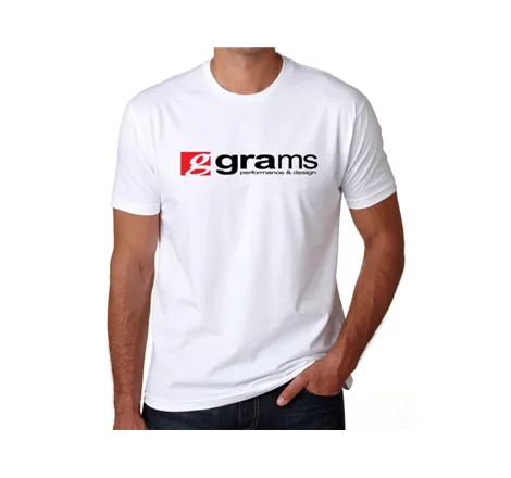 Grams Performance and Design Logo White T-Shirt - L