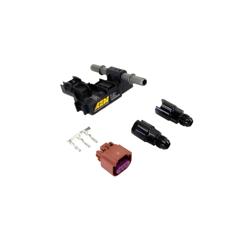 AEM Ethanol Content Flex Fuel Sensor w/ -6AN fittings Kit AEM Ethanol Content Flex Fuel Sensor w/ -6AN fittings Kit