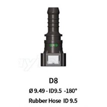 Quick Release 9.49 to 9.5mm Straight for Rubber Hose