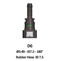 Quick Release 9.49 to 7.5mm Straight for Rubber Hose