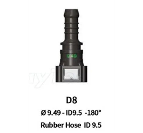 Quick Release 9.49F to 10mm Barb Straight (ID 9.5)
