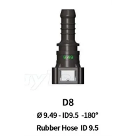 Quick Release 9.49F to 10mm Barb Straight (ID 9.5)