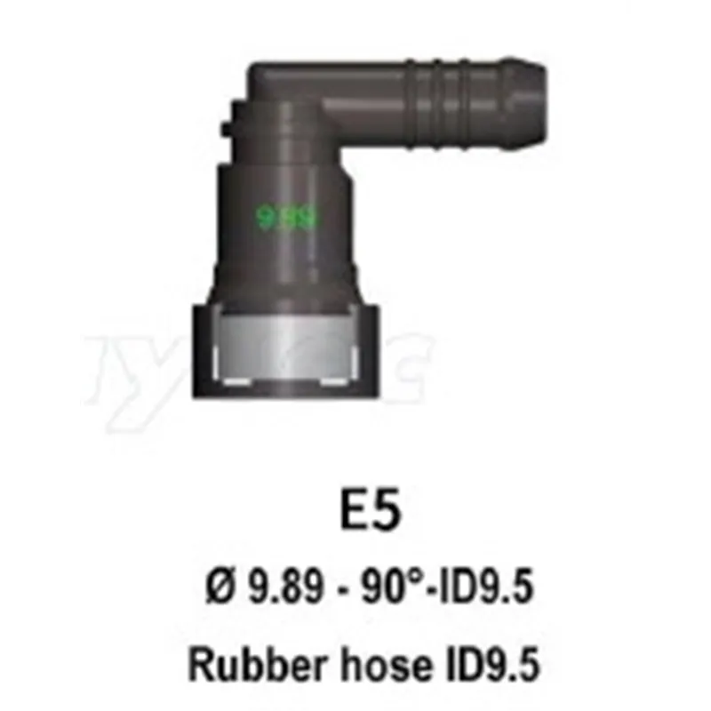 Quick Release 9.89F to 10mm Barb 90 Degree (ID 9.5)