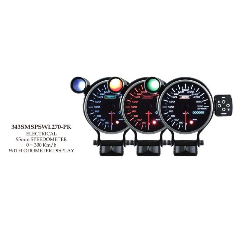 Prosport 95mm Analogue Speedometer with LED Display Prosport - 1