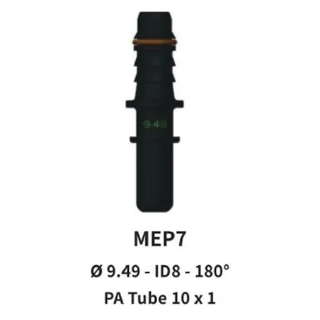 Quick Release 9.49 Male to 10mm Straight for Nylon Hose